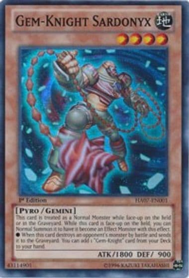 Gem Knight Sardonyx Hidden Arsenal 7: Knight of Stars Yu-Gi-Oh! card
