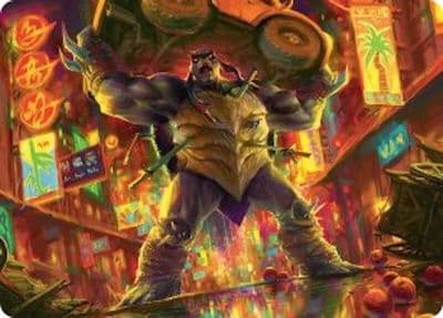 Slash Reptile Rampager Art Card Art Series: Teenage Mutant Ninja Turtles Magic card