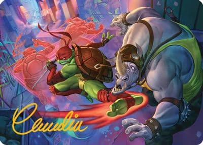 Super Combo Art Card Gold Stamped Signature Art Series: Teenage Mutant Ninja Turtles Magic card