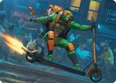 Michelangelo On the Scene Art Card Art Series: Teenage Mutant Ninja Turtles Magic card