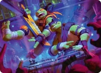 Mikey and Don Party Planners Art Card Art Series: Teenage Mutant Ninja Turtles Magic card