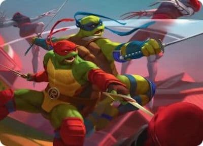 Raph and Leo Sibling Rivals Art Card Art Series: Teenage Mutant Ninja Turtles Magic card