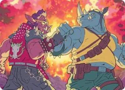 Bebop and Rocksteady Art Card Art Series: Teenage Mutant Ninja Turtles Magic card