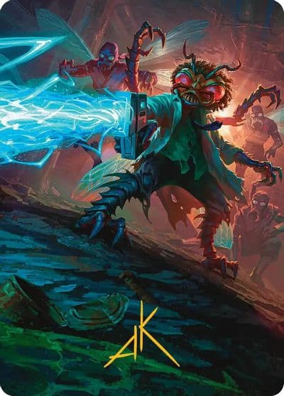 Baxter Exzzperimental Zzientist Art Card Gold Stamped Signature Art Series: Teenage Mutant Ninja Turtles Magic card