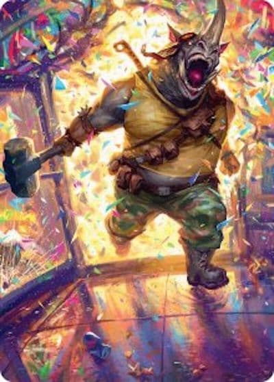 Rocksteady Rowdy Rhino Art Card Art Series: Teenage Mutant Ninja Turtles Magic card