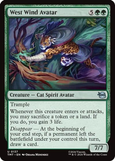 West Wind Avatar Teenage Mutant Ninja Turtles Magic card