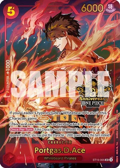 PortgasDAce Japanese Version 3rd Anniversary Set One Piece Promotion Cards One Piece card
