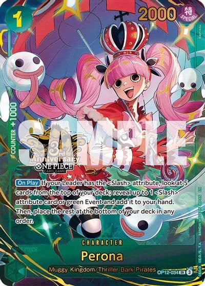 Perona Japanese Version 3rd Anniversary Set One Piece Promotion Cards One Piece card
