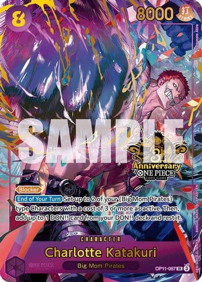 Charlotte Katakuri Japanese Version 3rd Anniversary Set One Piece Promotion Cards One Piece card