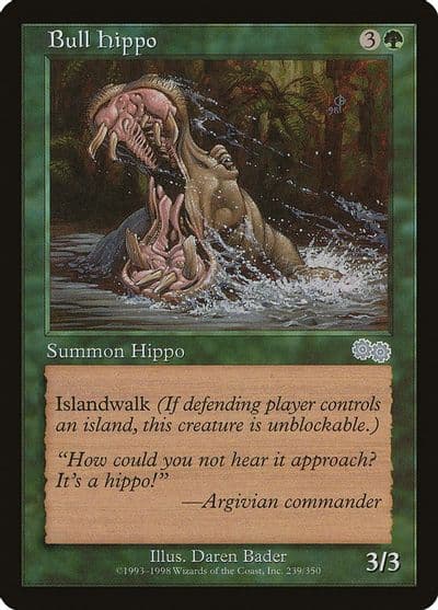 Bull Hippo Urza's Saga Magic card