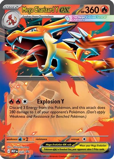 Mega Charizard Y ex - 030 ME: Mega Evolution Promo Pokemon card
