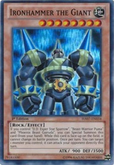 Ironhammer the Giant Hidden Arsenal 7: Knight of Stars Yu-Gi-Oh! card