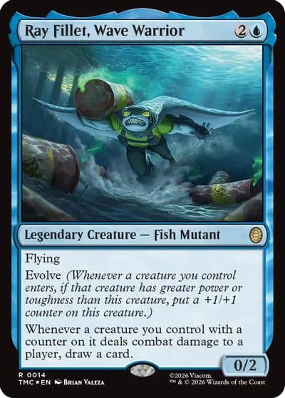 Ray Fillet Wave Warrior Surge Foil Commander: Teenage Mutant Ninja Turtles Magic card