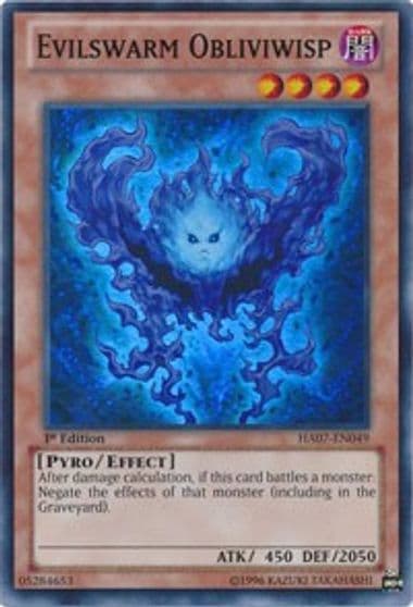 Evilswarm Obliviwisp Hidden Arsenal 7: Knight of Stars Yu-Gi-Oh! card