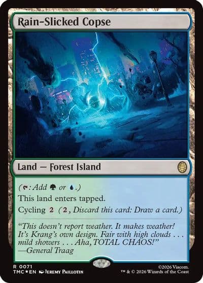 Rain Slicked Copse Surge Foil Commander: Teenage Mutant Ninja Turtles Magic card