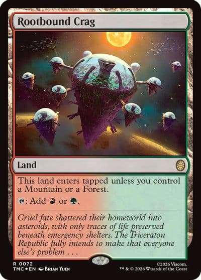 Rootbound Crag Surge Foil Commander: Teenage Mutant Ninja Turtles Magic card
