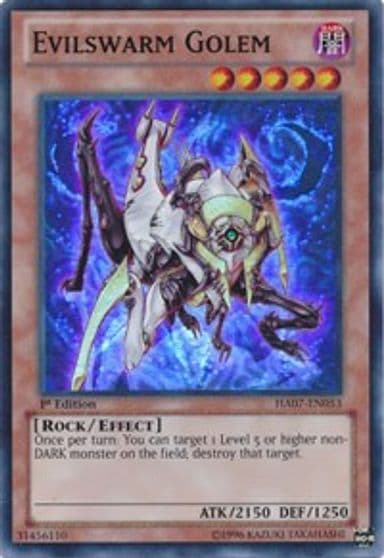 Evilswarm Golem Hidden Arsenal 7: Knight of Stars Yu-Gi-Oh! card