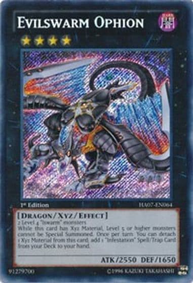 Evilswarm Ophion Hidden Arsenal 7: Knight of Stars Yu-Gi-Oh! card