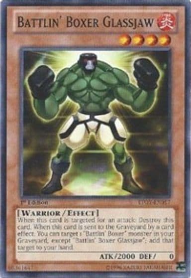 Battlin Boxer Glassjaw Lord of the Tachyon Galaxy Yu-Gi-Oh! card