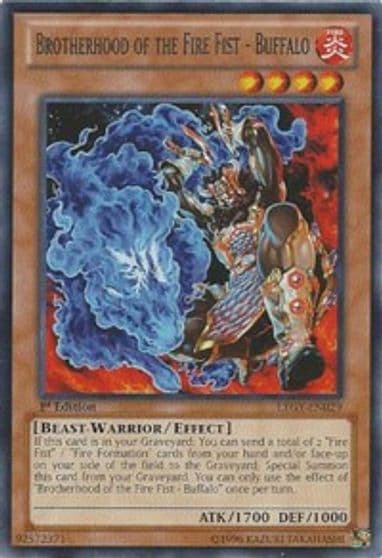 Brotherhood of the Fire Fist Buffalo Lord of the Tachyon Galaxy Yu-Gi-Oh! card