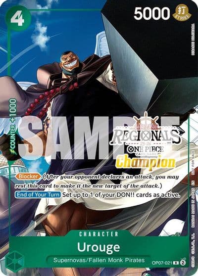 Urouge Offline Regional Champion Card Set 2025 Vol1 One Piece Promotion Cards One Piece card