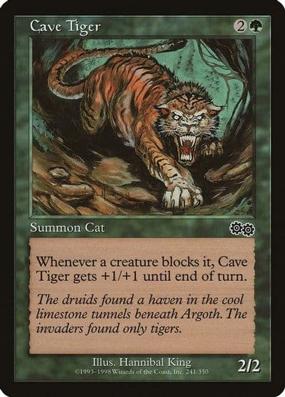 Cave Tiger Urza's Saga Magic card
