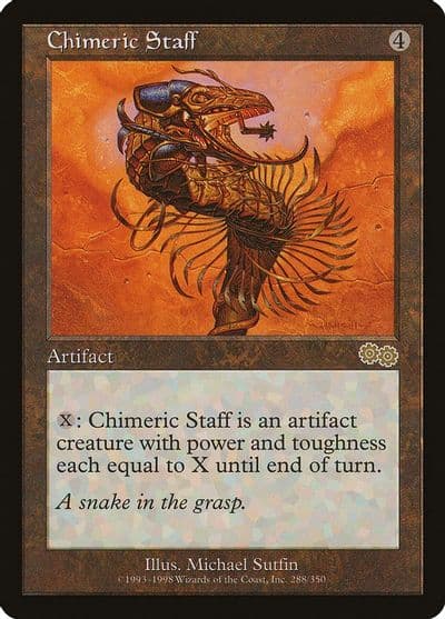 Chimeric Staff Urza's Saga Magic card