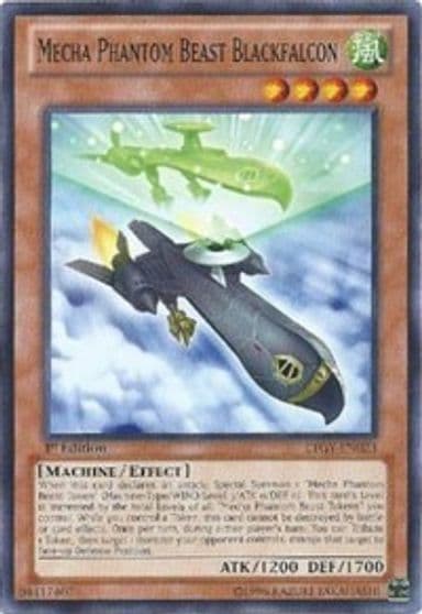 Mecha Phantom Beast Blackfalcon Lord of the Tachyon Galaxy Yu-Gi-Oh! card