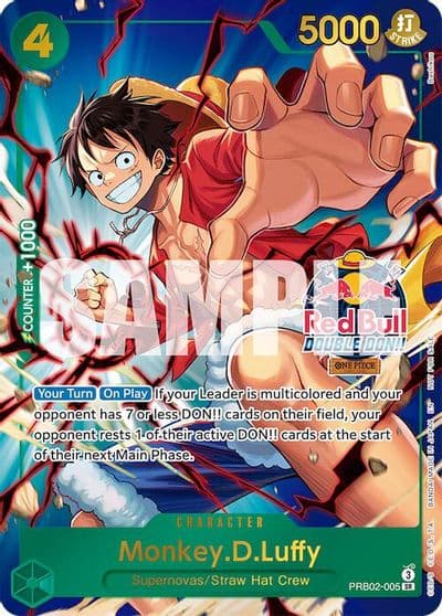 MonkeyDLuffy Red Bull Double Don Winner One Piece Promotion Cards One Piece card