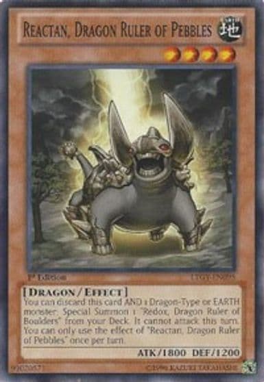 Reactan Dragon Ruler of Pebbles Lord of the Tachyon Galaxy Yu-Gi-Oh! card