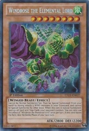 Windrose the Elemental Lord Lord of the Tachyon Galaxy Yu-Gi-Oh! card
