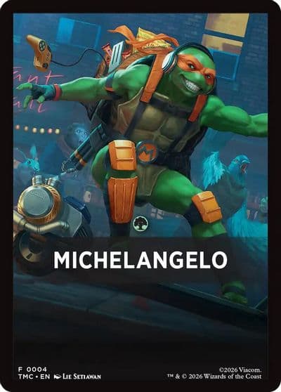 Michelangelo Theme Card Commander: Teenage Mutant Ninja Turtles Magic card