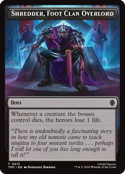Shredder Foot Clan Overlord Commander: Teenage Mutant Ninja Turtles Magic card