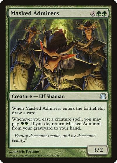 Masked Admirers Modern Masters Magic card