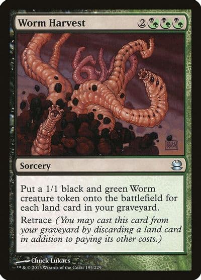 Worm Harvest Modern Masters Magic card