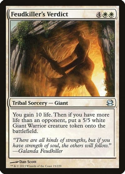 Feudkillers Verdict Modern Masters Magic card