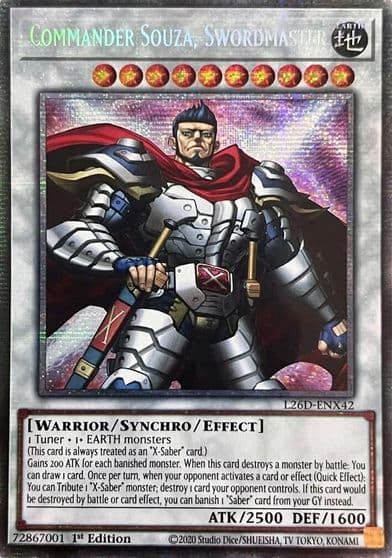 Commander Souza Swordmaster Starlight Rare Legendary Modern Decks 2026 Yu-Gi-Oh! card
