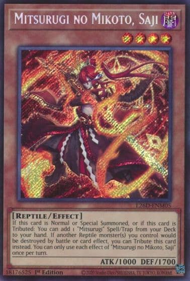 Mitsurugi no Mikoto Saji Secret Rare Legendary Modern Decks 2026 Yu-Gi-Oh! card