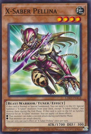 X Saber Pellina Legendary Modern Decks 2026 Yu-Gi-Oh! card