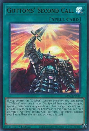 Gottoms Second Call Ultra Rare Legendary Modern Decks 2026 Yu-Gi-Oh! card