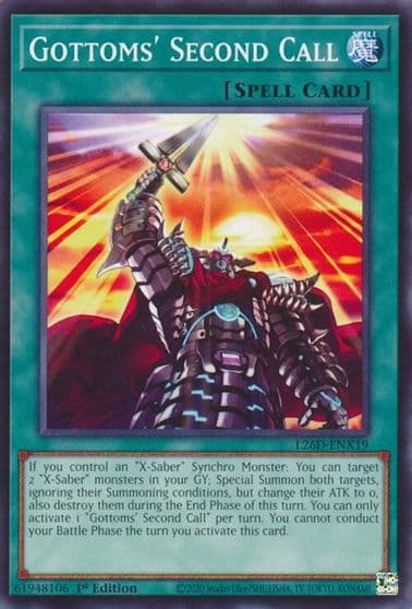 Gottoms Second Call Legendary Modern Decks 2026 Yu-Gi-Oh! card