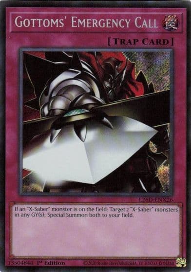 Gottoms Emergency Call Secret Rare Legendary Modern Decks 2026 Yu-Gi-Oh! card
