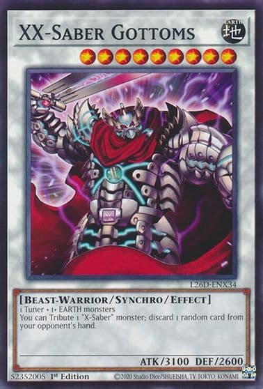 XX Saber Gottoms Legendary Modern Decks 2026 Yu-Gi-Oh! card