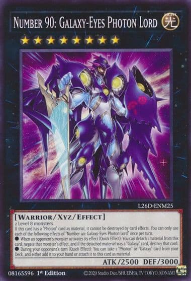 Number 90 Galaxy Eyes Photon Lord Legendary Modern Decks 2026 Yu-Gi-Oh! card