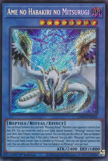 Ame no Habakiri no Mitsurugi Secret Rare Legendary Modern Decks 2026 Yu-Gi-Oh! card