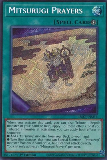 Mitsurugi Prayers Secret Rare Legendary Modern Decks 2026 Yu-Gi-Oh! card