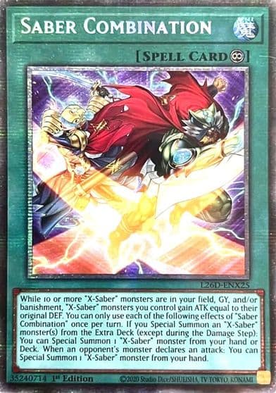 Saber Combination Starlight Rare Legendary Modern Decks 2026 Yu-Gi-Oh! card