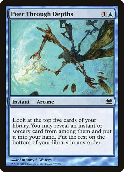Peer Through Depths Modern Masters Magic card