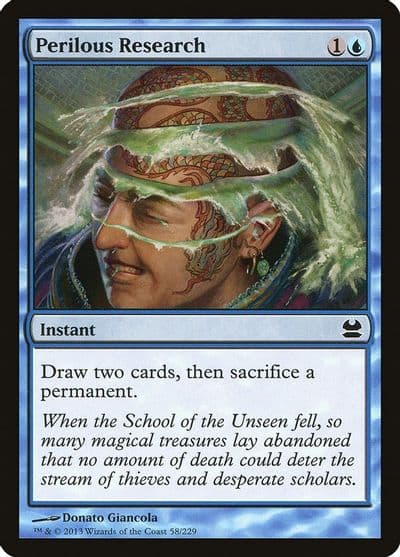 Perilous Research Modern Masters Magic card