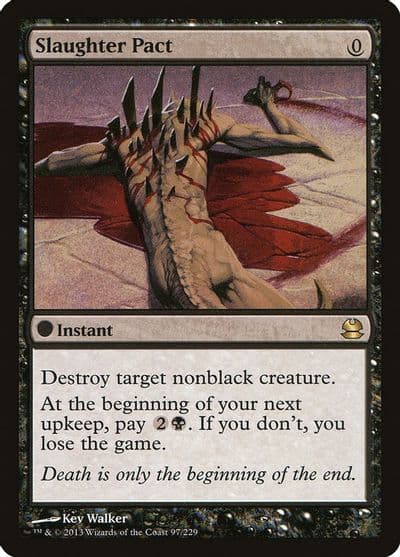 Slaughter Pact Modern Masters Magic card